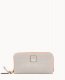 Dooney Florentine Large Zip Around Wristlet Ecru ID-6olFsMLQ
