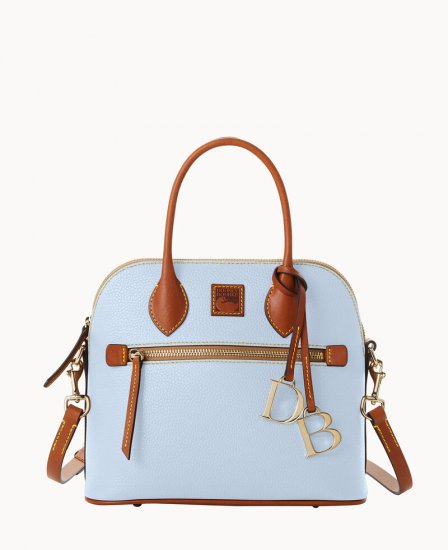 Dooney Pebble Grain Domed Satchel Glacier Blue ID-ZrprAVhj - Click Image to Close