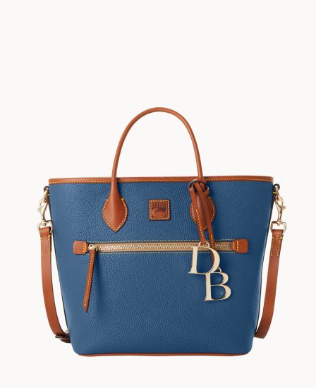 Dooney Pebble Grain Handle Tote Jeans ID-srXna3Ma - Click Image to Close