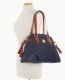 Dooney Pebble Grain Domed Satchel Midnight Blue ID-mtevzDLY