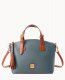 Dooney Pebble Grain Trina Satchel Slate ID-NOWZUJsO