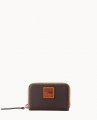 Dooney Pebble Grain Zip Around Credit Card Case Brown Tmoro ID-mnSjq5mO