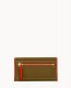 Dooney Pebble Grain Continental Clutch Olive ID-qnt5fruD