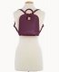 Dooney Saffiano Small Zip Pod Backpack Plum Wine ID-fbGBcrjD