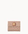 Dooney Ostrich Small Flap Credit Card Wallet Light Taupe ID-muMD9NJv