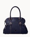 Dooney Florentine Domed Buckle Satchel Navy ID-hgQURYXk