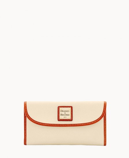 Dooney Pebble Grain Continental Clutch Bone ID-RvIu7pcx - Click Image to Close