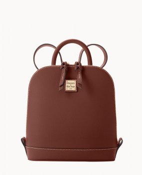 Dooney Saffiano Small Zip Pod Backpack Amber ID-4YIzMU83