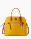 Dooney Pebble Grain Large Domed Satchel Mustard ID-UyGtD6LT