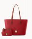 Dooney Pebble Grain Tote With Medium Wristlet Red ID-elNgh5El