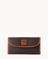 Dooney Pebble Grain Continental Clutch Brown Tmoro ID-YlAd5izC