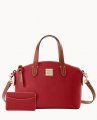 Dooney Pebble Grain Ruby Bag With Card Case Red ID-g8tlGIO1