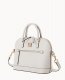 Dooney Saffiano Domed Zip Satchel Ecru ID-qGBGmd27