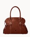 Dooney Florentine Domed Buckle Satchel Chestnut ID-MwZ9XW9D