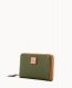 Dooney Pebble Grain Medium Zip Around Wallet Olive ID-9ogVb5ea