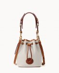 Dooney All Weather Leather 3.0 Mini Drawstring 17 Vanilla ID-aZl8bOcO