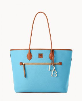 Dooney Pebble Grain Large Tote Sky Blue ID-sizgbKY8