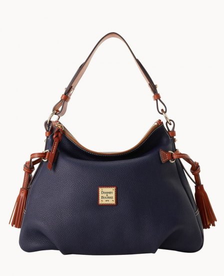 Dooney Pebble Grain Hobo Midnight Blue ID-cy1nIVCd - Click Image to Close