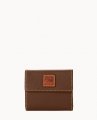 Dooney Pebble Grain Small Flap Credit Card Wallet Bark ID-Zex4i95c