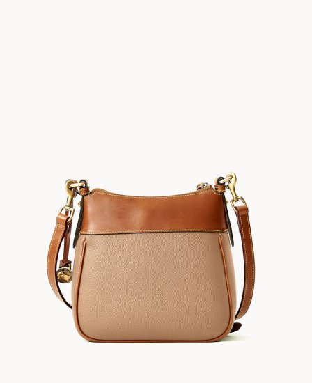 Dooney All Weather Leather 3.0 Zip Top Crossbody 23 Taupe ID-2zhk1Y1k - Click Image to Close