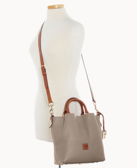 Dooney Pebble Grain Small Barlow Taupe ID-wJUI4ou3 - Click Image to Close