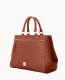 Dooney Ostrich Zip Satchel Cognac ID-xV24IBuE