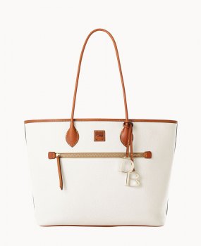 Dooney Pebble Grain Large Tote White ID-lUuUHBhR