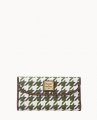 Dooney Houndstooth Continental Clutch Green ID-x350f3rs