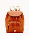 Dooney Pebble Grain Large Murphy Backpack Caramel ID-NZAXkZt3