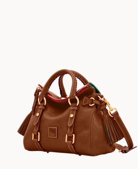 Dooney Florentine Micro Satchel Chestnut ID-N2X6vvI1 - Click Image to Close