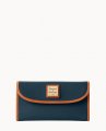 Dooney Wexford Leather Continental Clutch Midnight Blue ID-MAfoU0Yp