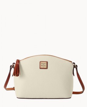 Dooney Pebble Grain Robin Crossbody Bone ID-Ul06S4Hp