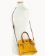 Dooney Pebble Grain Domed Satchel Mustard ID-1mZZBtnA