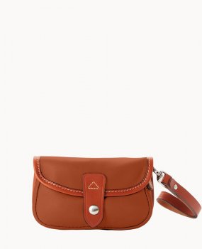 Dooney Oncour Elba Flap Wristlet Saddle ID-f8bs0vgV