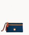 Dooney Pebble Grain Double Zip Wristlet Midnight Blue ID-o0AJ4l6k