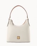 Dooney Pebble Grain Hobo White ID-Y5FiOPph