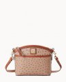 Dooney Ostrich Domed Crossbody Light Taupe ID-Iy1iEU7J