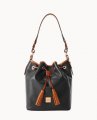 Dooney Wexford Leather Tasha Drawstring Black ID-SNzKEtot