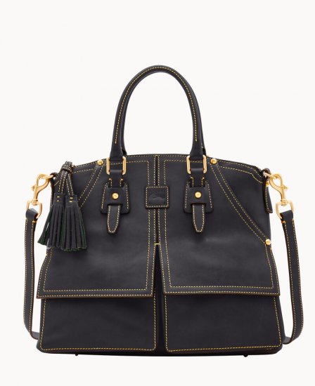 Dooney Florentine Clayton Black Black ID-q6NA4TvL - Click Image to Close