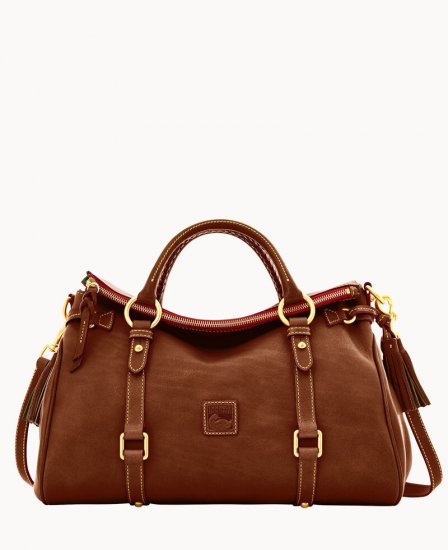 Dooney Florentine Large Satchel Chestnut ID-C3PHVsF6 - Click Image to Close