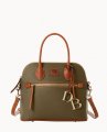 Dooney Pebble Grain Domed Satchel Olive ID-n7FH8E5s