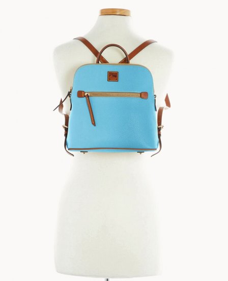 Dooney Pebble Grain Backpack Sky Blue ID-ANW7uxVV - Click Image to Close