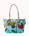 Dooney Roberta Pieri Flower Classic Sm Robertina Tote w Long Handle Light Blue ID-vdZHiHqe