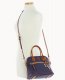 Dooney Pebble Grain Domed Satchel Midnight Blue ID-Y1wFvq7V