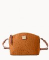 Dooney Ostrich Penny Crossbody Caramel ID-LGl1dw7Q