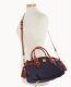 Dooney Pebble Grain Medium Mail Satchel Midnight Blue ID-d6GdxIK5