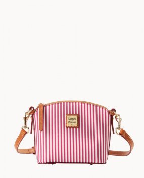 Dooney Seaview Mini Domed Crossbody Fuchsia ID-7asHo662