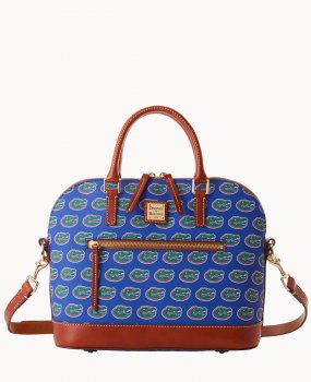 Dooney Collegiate Florida Domed Zip Satchel U OF FLORIDA ID-Q4ajDRl0