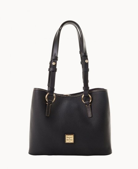 Dooney Pebble Grain Small Briana with Pouch Black Black ID-VFl4EO0N - Click Image to Close