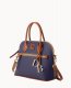 Dooney Pebble Grain Domed Satchel Midnight Blue ID-Y1wFvq7V